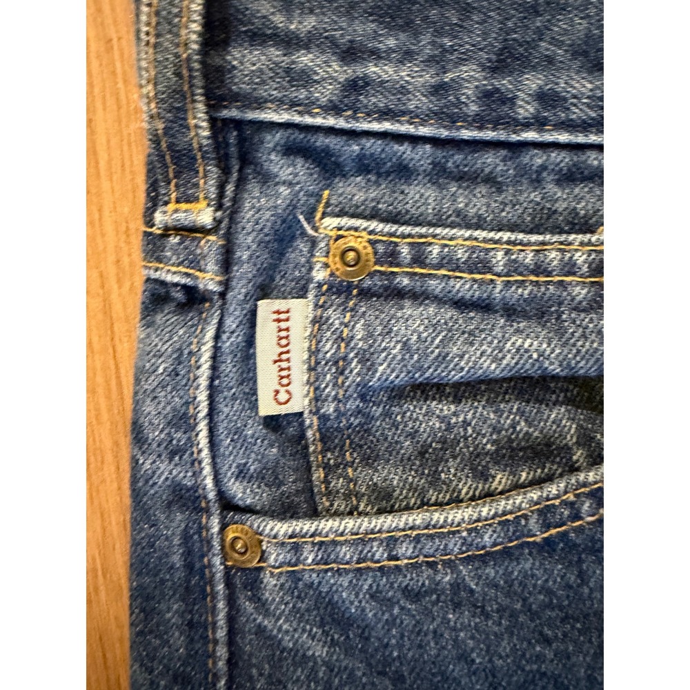 Carhartt Relaxed Fit Jeans Mens 36x32 Blue UB170 08T Denim Workwear Pants - Picture 5 of 9